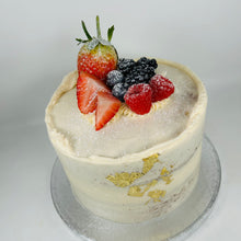 Load image into Gallery viewer, Semi Naked Fruit Topped Cake