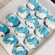 Load image into Gallery viewer, 12 Colour Swirl Cupcakes (Various Colours)