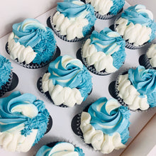 Load image into Gallery viewer, 12 Colour Swirl Cupcakes (Various Colours)