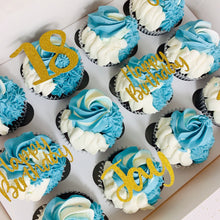 Load image into Gallery viewer, 12 Colour Swirl Cupcakes (Various Colours)