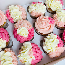 Load image into Gallery viewer, 12 Colour Swirl Cupcakes (Various Colours)