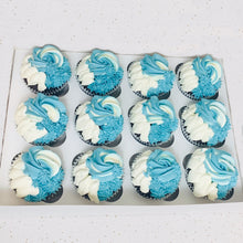 Load image into Gallery viewer, 12 Colour Swirl Cupcakes (Various Colours)