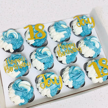 Load image into Gallery viewer, 12 Colour Swirl Cupcakes (Various Colours)