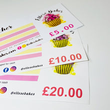 Load image into Gallery viewer, Ellese Bakes Gift Voucher (Collection)