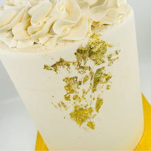 Load image into Gallery viewer, Simple White & Gold Cake