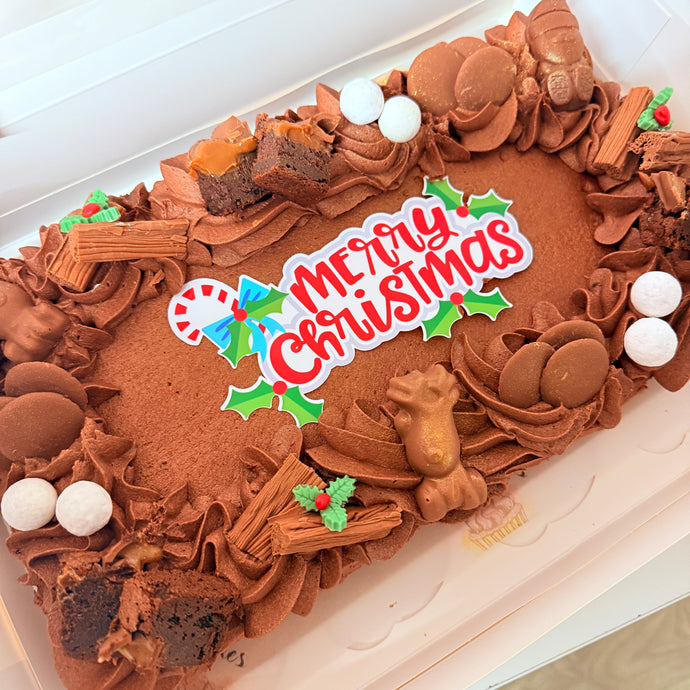 🎄 Christmas Brownie Traybake