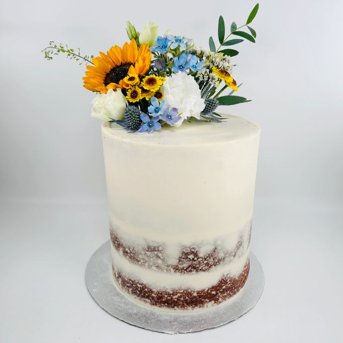 Semi Naked Sunflower Cake