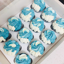 Load image into Gallery viewer, 12 Colour Swirl Cupcakes (Various Colours)

