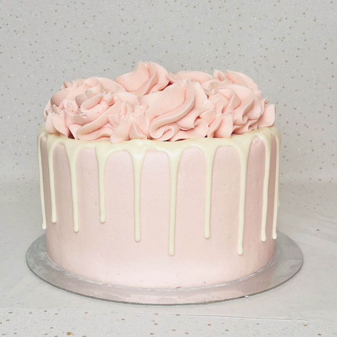 Pretty Pink Drip Cake | Drip cakes, Buttercream cake designs, Cake