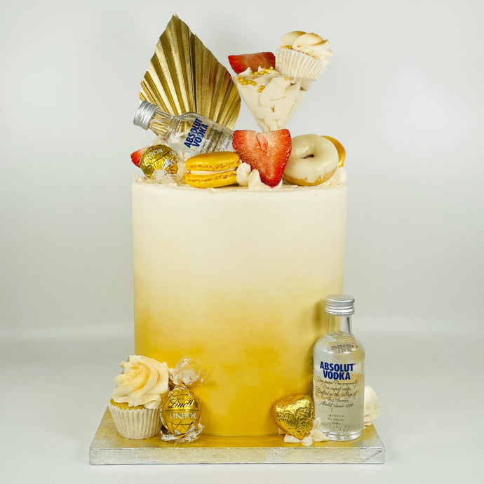 Gold Ombre Alcohol Cake (Various Options)