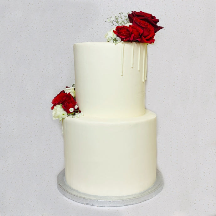 Two Tier Flower Cake (Various Flavours)